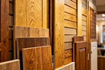 Woodgrain product showroom