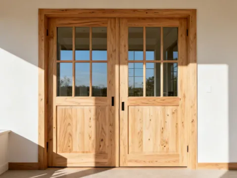Woodgrain french doors