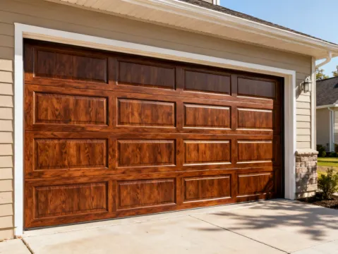 Woodgrain garage door