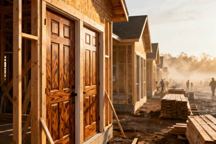 Residential homebuilder using Woodgrain products