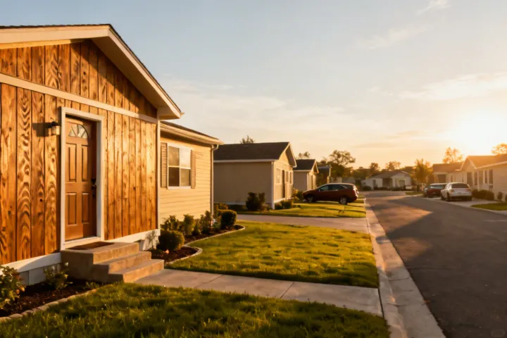 Manufactured housing with Woodgrain products